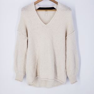 Free People Alpaca Blend Balloon Sleeve Sweater